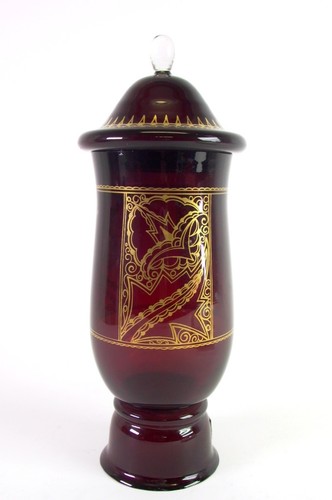 Jugendstil glas deckelpokal - jugendstil,