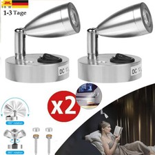 2x Wohnwagen Leselampe Wohnmobil Leuchte 12V LED Beleuchtung Leselicht +Schalter