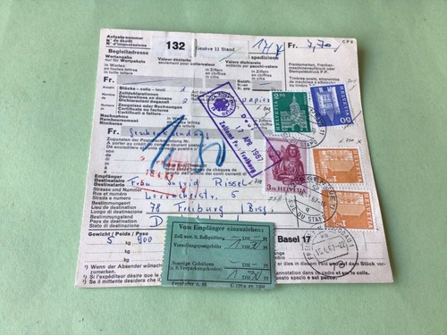 Schweiz paket post bulletin - schweiz,