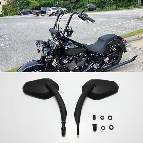 Paar schwarz motorrad spiegel - schwarz,