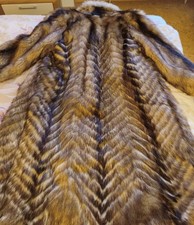 Echt Waschbär Pelzmantel – sehr lang – Gr. 40/42 – Top Zustand – Luxus Vintage