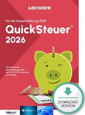 Lexware QuickSteuer 2026 (Steuerjahr 2025) für 3 Steuererklärungen Download NEU