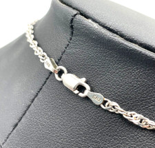 Solide Milor Italy 925 Silberkette Design wie Kordelkette L 45,5 cm unisex neuw.