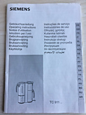 Original Gebrauchsanleitung für Siemens Kaffeemaschine TC 91100 Porsche Design