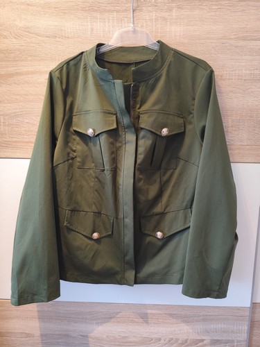 Shein military blazer khaki - shein,