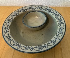 Nordstrander Töpferei Schale mit integr. DM oben 16,5cm NEUWERTIGER ZUSTAND -RAR