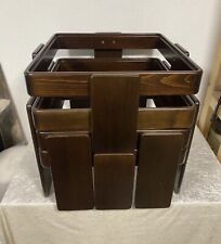 Cassina Beistelltisch Gianfranco Frattini, 60er, Italian Design, 4x Glasplatten