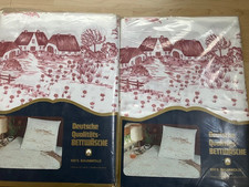 Vintage Bettwäsche 80er Jahre 135 x 200 Landschaft 2 tlg. 2 Stück Neu + OVP