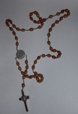 Rosenkranz Holz / Metall Kreuz Halskette Alter ?