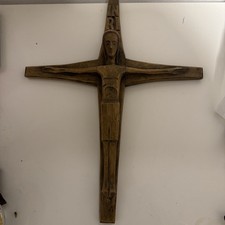 KREUZ JESUS HOLZ GESCHNITZ