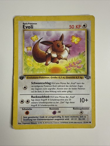 Pokémon karte evoli - karte, 1st