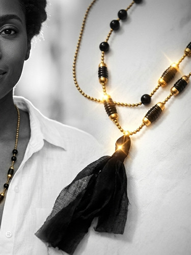 Boho mala edelstein - boho, lang