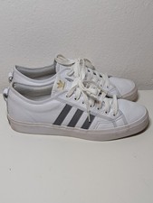 adidas Originals Nizza Leder Weiß Sneaker Freizeit Herren Gr. 43 1/3 US 9,5