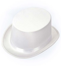 Widmann Zylinder weiß Gala Hut Zauberer Zirkus Karneval Mottoparty 