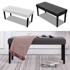 Kunstleder Bank Sitzbank Polsterbank Sitzhocker Esszimmerbank Betthocker 106cm