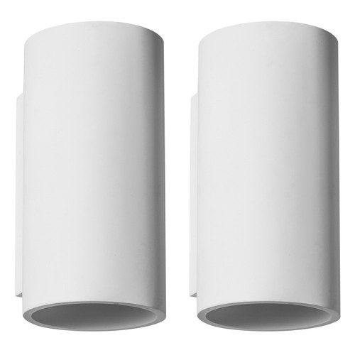 2er set weiß gips wand - 2er,