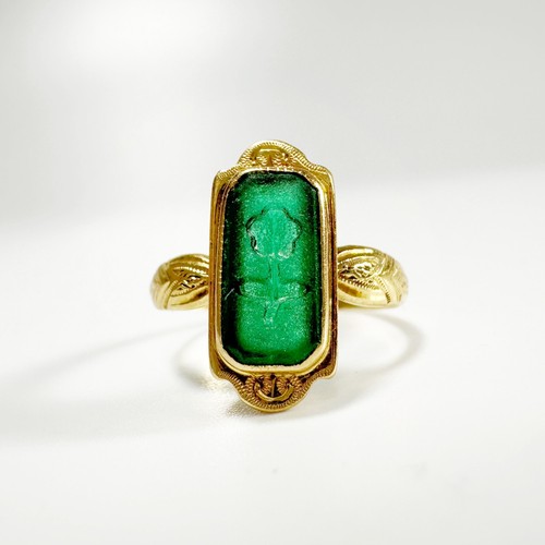 Vintage siegelring karat - siegelring, 18