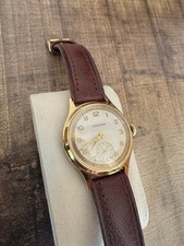 Junghans J93 Armbanduhr Gold Handaufzug Mechanisch Vintage Leder