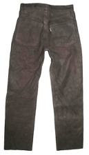 SUPER: " ENJOY " Lederjeans / Nubuk- Lederhose in dkl.- braun ca. W28"/ L30"
