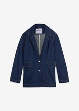 Jeansblazer Boyfriend Fit Gr. 46 Blau Denim Damen Jeans-Jacke Blazer Neu