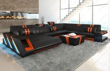 Leder Sofa Wohnlandschaft