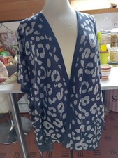 Bonita   Poncho   blau- grau   neu