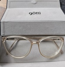 Brille Götti Switzerland MAZE  TPB Transparent Oval Brillengestell 
