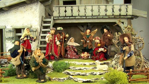 Krippenfiguren satz aus - krippenfiguren,