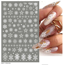 Nagel Design Nagelfolie 3D Art Nagel Sticker Nail Schnee Flocken Weihnachten 
