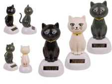 Solar Katze Wackelfigur