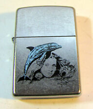 Feuerzeug Zippo Blue Dolphin /Delphin ungezündet / original in OVP