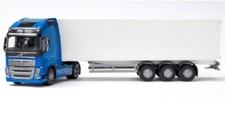 Emek 81134 - Volvo FH Box Semitrailer Truck blau - Kofferanhänger weiß - 1:25