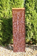 Cortenstahl Wasserwand Lamelle
