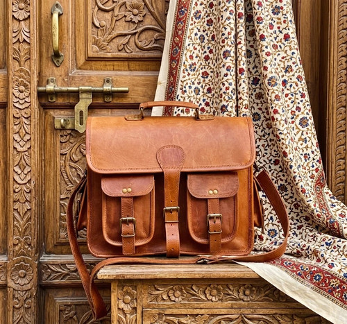 Klassische vintage ledertasche - klassische,