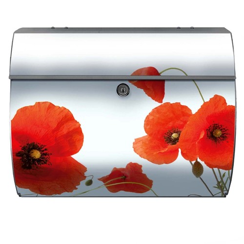 Briefkasten mohn blume - briefkasten,