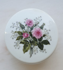 Seltmann Weiden 1960-1970 Porzellan Schmuckdose Annabell rosa Rosen Vintage