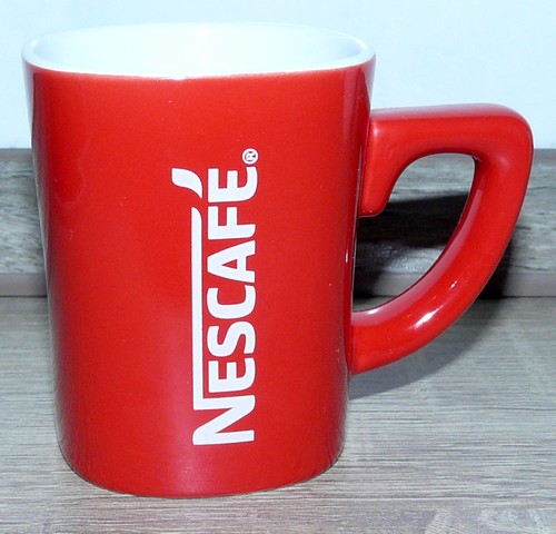 Tasse rot weiß nescafé 100ml - tasse,