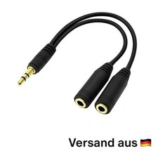 AUX Kopfhörer 3,5mm Splitter Y-Adapter Klinke Y Kabel Verteiler Audio Stecker