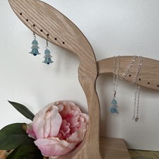 Schmuckset Ohrringe Charm mit Kette 925 Silber Handmade