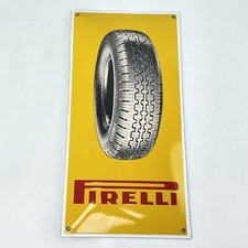 Pirelli Reifen Reklameschild Emailschild Schild 20x40 cm