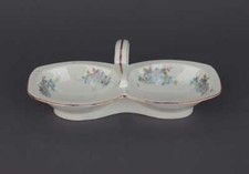 Porzellan Gewürzschälchen mit Blumendekor  1920er Jahre