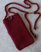 Handytasche zum Umhängen Festival Bottle bag Trinkflasche Häkeltasche Handarbeit