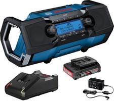 Bosch Akku-Baustellenradio GPB 18 V-2 SC Prof. DAB+ inkl. 2 Ah Akku +  Ladegerät