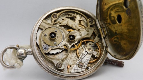 Taschenuhr silber läuft - taschenuhr,