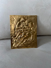 Massives Messing-WANDRELIEF mit besonderem Motiv / „Ménage a Trois“ / NEU