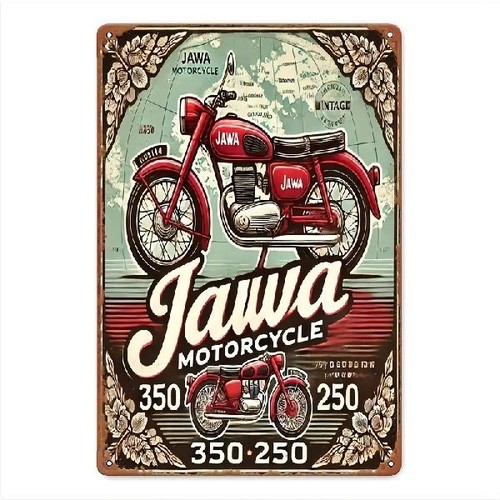 Blechschild jawa motorcycle - blechschild,