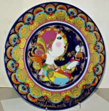 ROSENTHAL WEIHNACHTSTELLER 1980 BJÖRN WIINBLAD Ø 29 cm Engel mit Glockenspiel