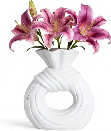 Keramik vase weiß dekorativ - vase,