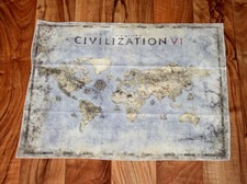 Sid Meier's Civilization VI seltene Stoffkarte Stoff Poster 48x37cm