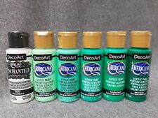 DecoArt Americana 6er SET Grün Töne Acrylfarbe 6x 59ml verschiedene Grün Töne